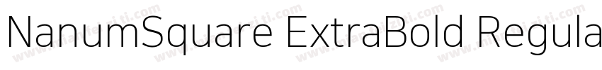 NanumSquare ExtraBold Regular字体转换